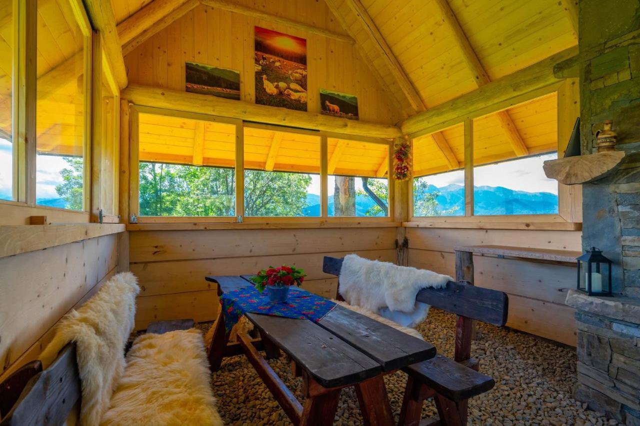 זאוב Domki Widokowe Wooden Luxury Chalet & Jacuzzi מראה חיצוני תמונה