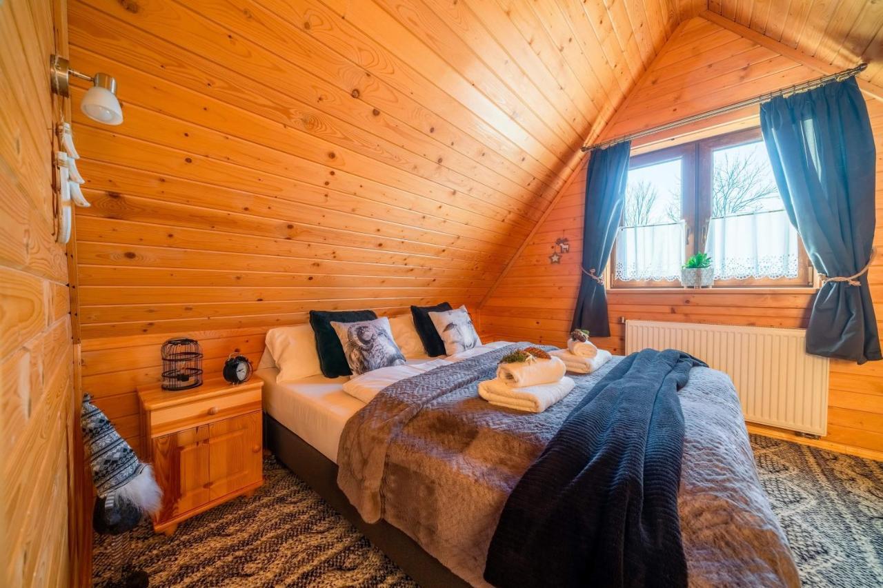 זאוב Domki Widokowe Wooden Luxury Chalet & Jacuzzi מראה חיצוני תמונה