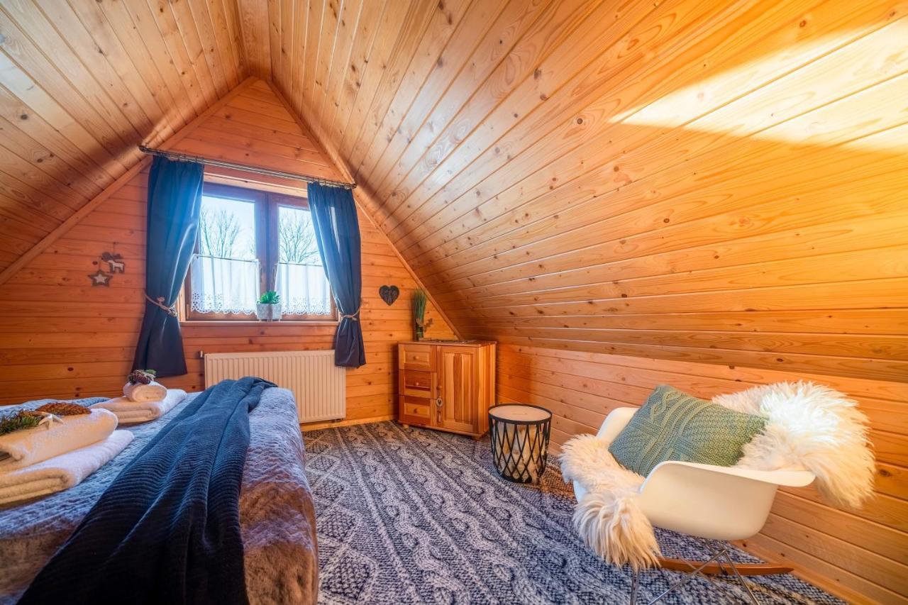 זאוב Domki Widokowe Wooden Luxury Chalet & Jacuzzi מראה חיצוני תמונה