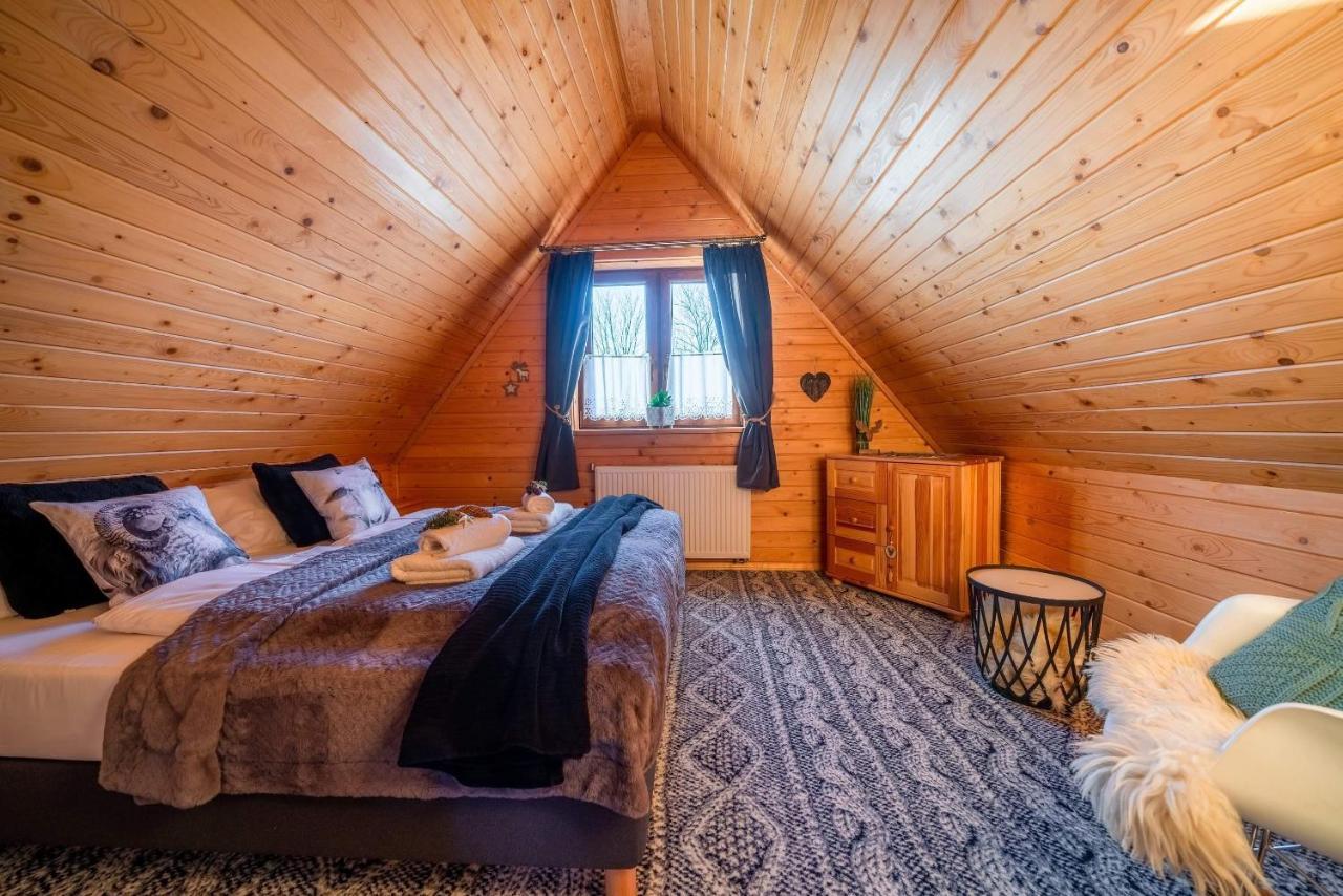 זאוב Domki Widokowe Wooden Luxury Chalet & Jacuzzi מראה חיצוני תמונה