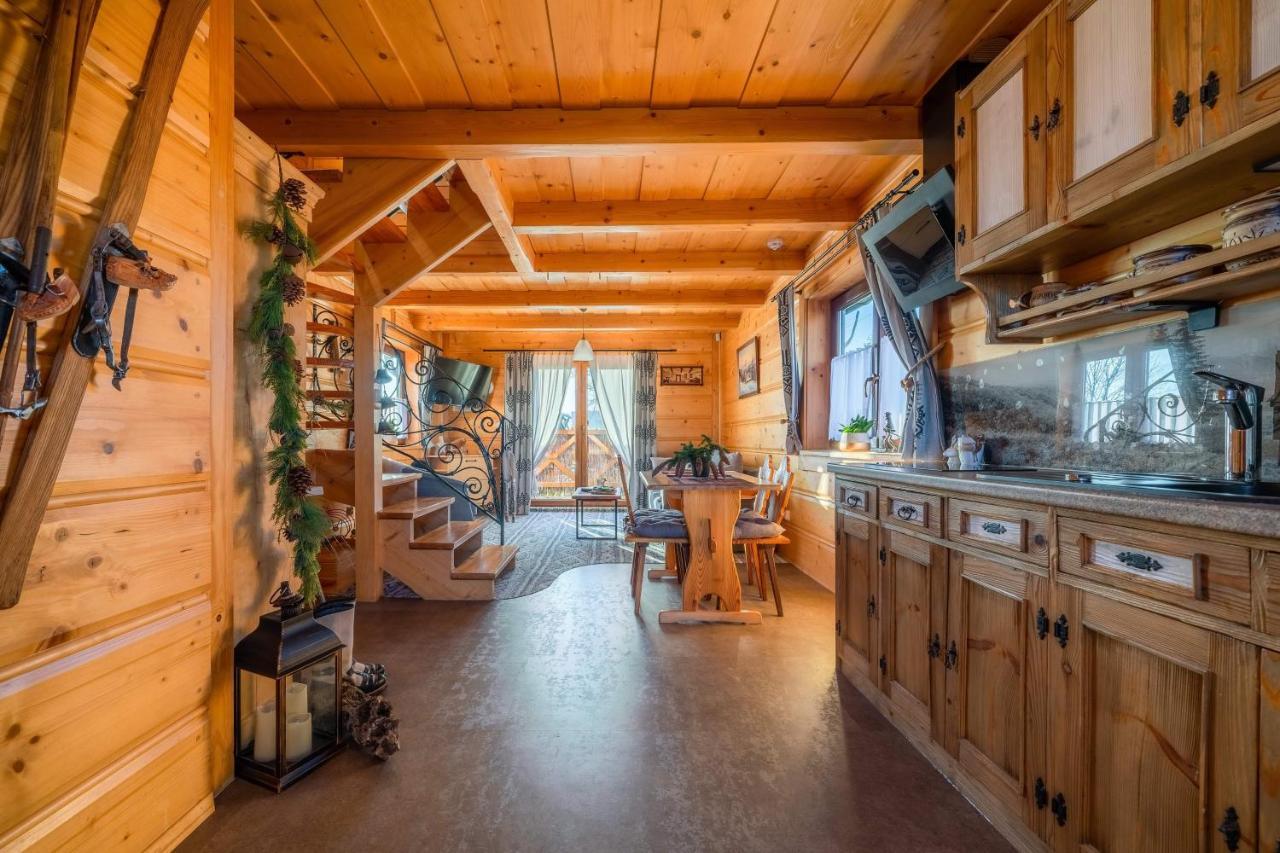 זאוב Domki Widokowe Wooden Luxury Chalet & Jacuzzi מראה חיצוני תמונה