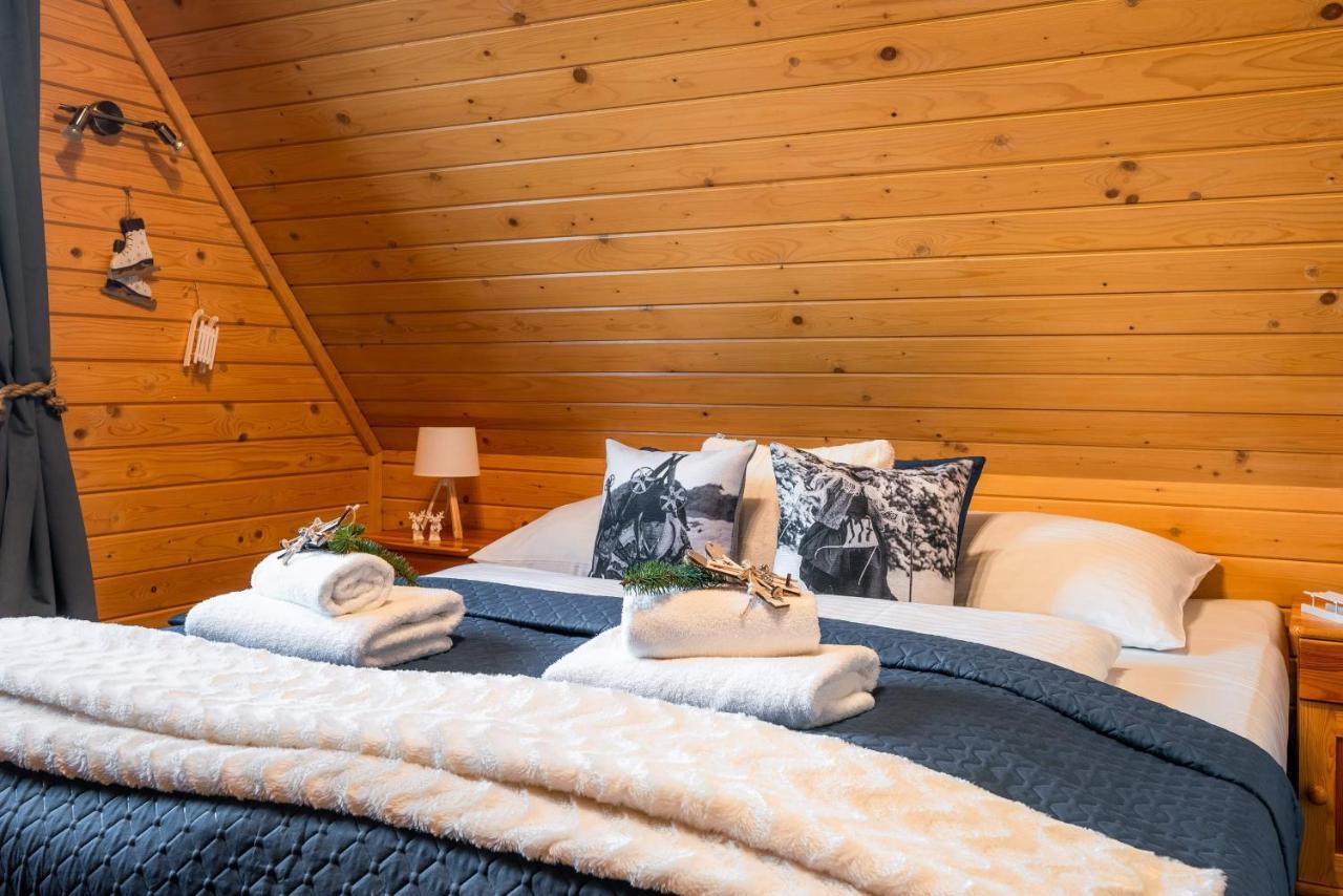 זאוב Domki Widokowe Wooden Luxury Chalet & Jacuzzi מראה חיצוני תמונה