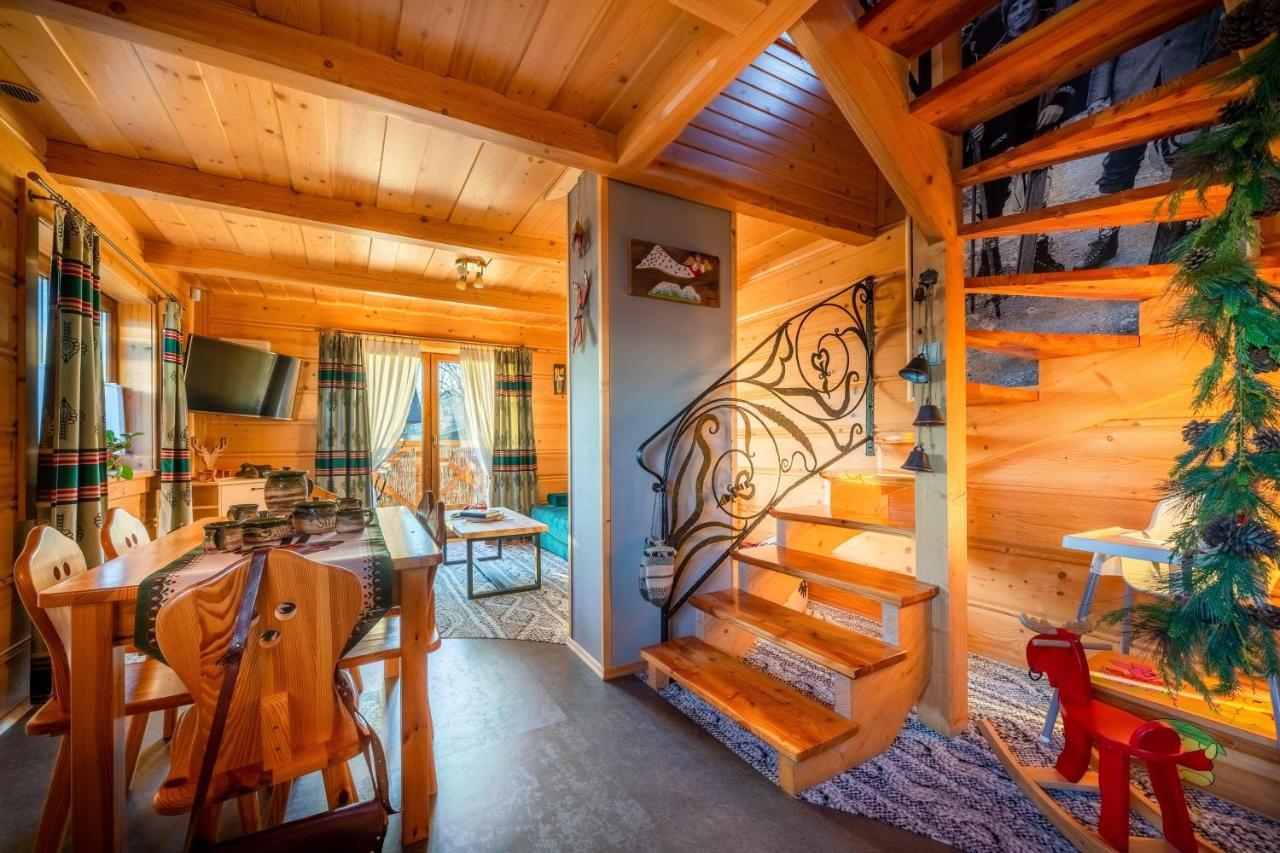 זאוב Domki Widokowe Wooden Luxury Chalet & Jacuzzi מראה חיצוני תמונה