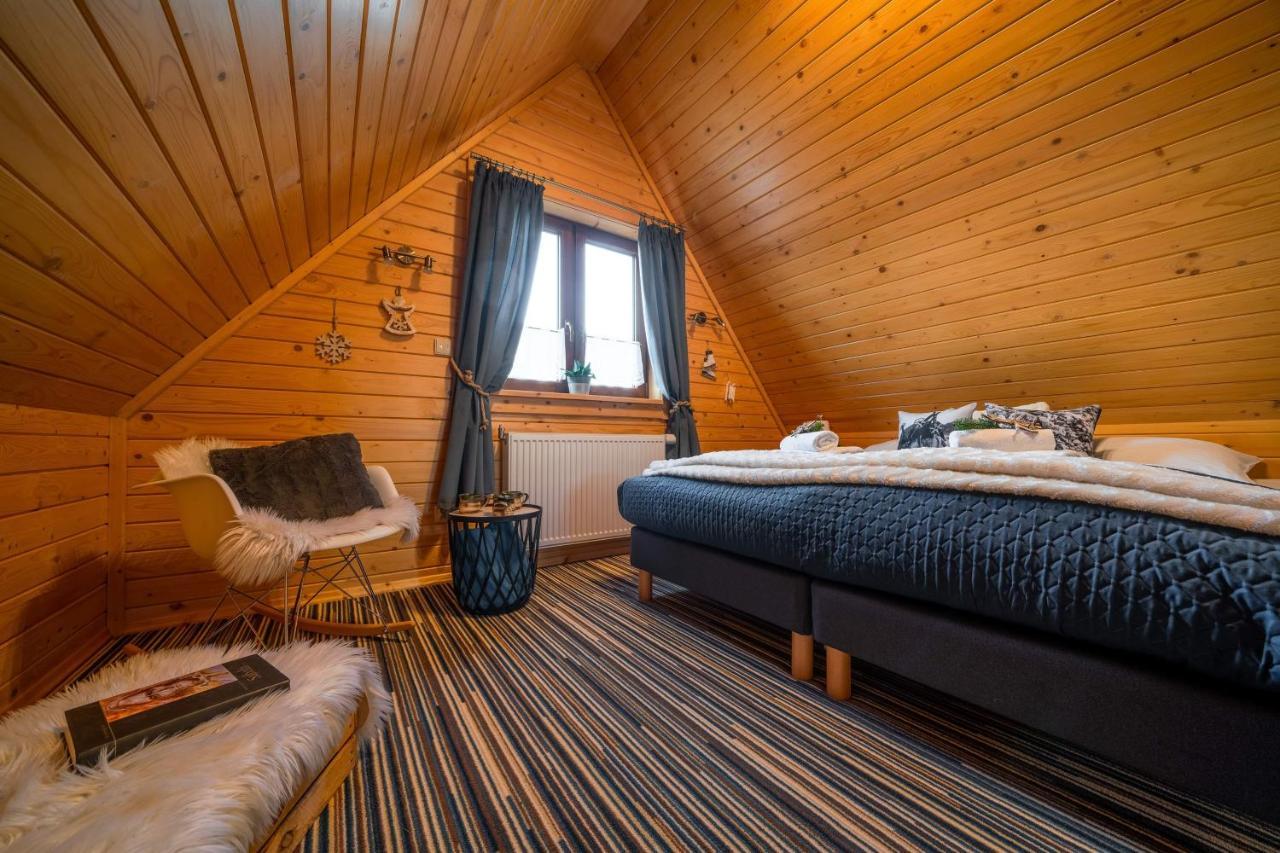 זאוב Domki Widokowe Wooden Luxury Chalet & Jacuzzi מראה חיצוני תמונה