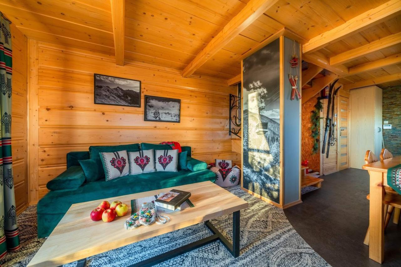זאוב Domki Widokowe Wooden Luxury Chalet & Jacuzzi מראה חיצוני תמונה