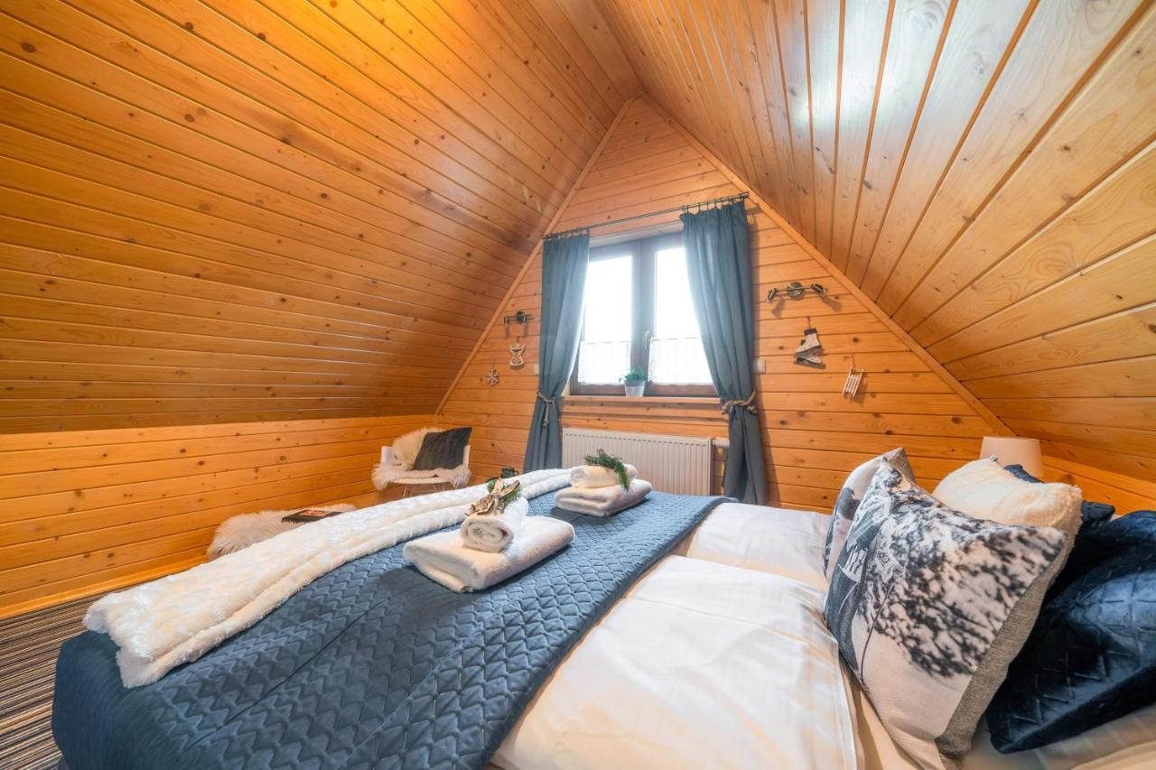 זאוב Domki Widokowe Wooden Luxury Chalet & Jacuzzi מראה חיצוני תמונה