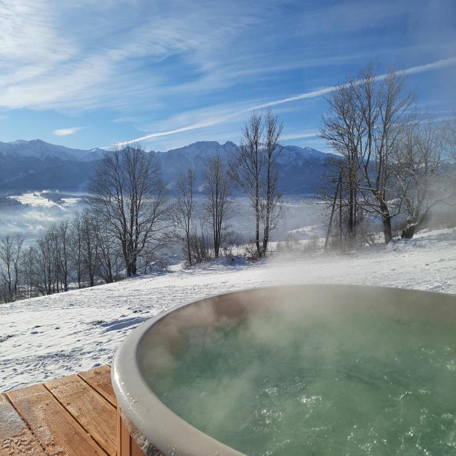 זאוב Domki Widokowe Wooden Luxury Chalet & Jacuzzi מראה חיצוני תמונה