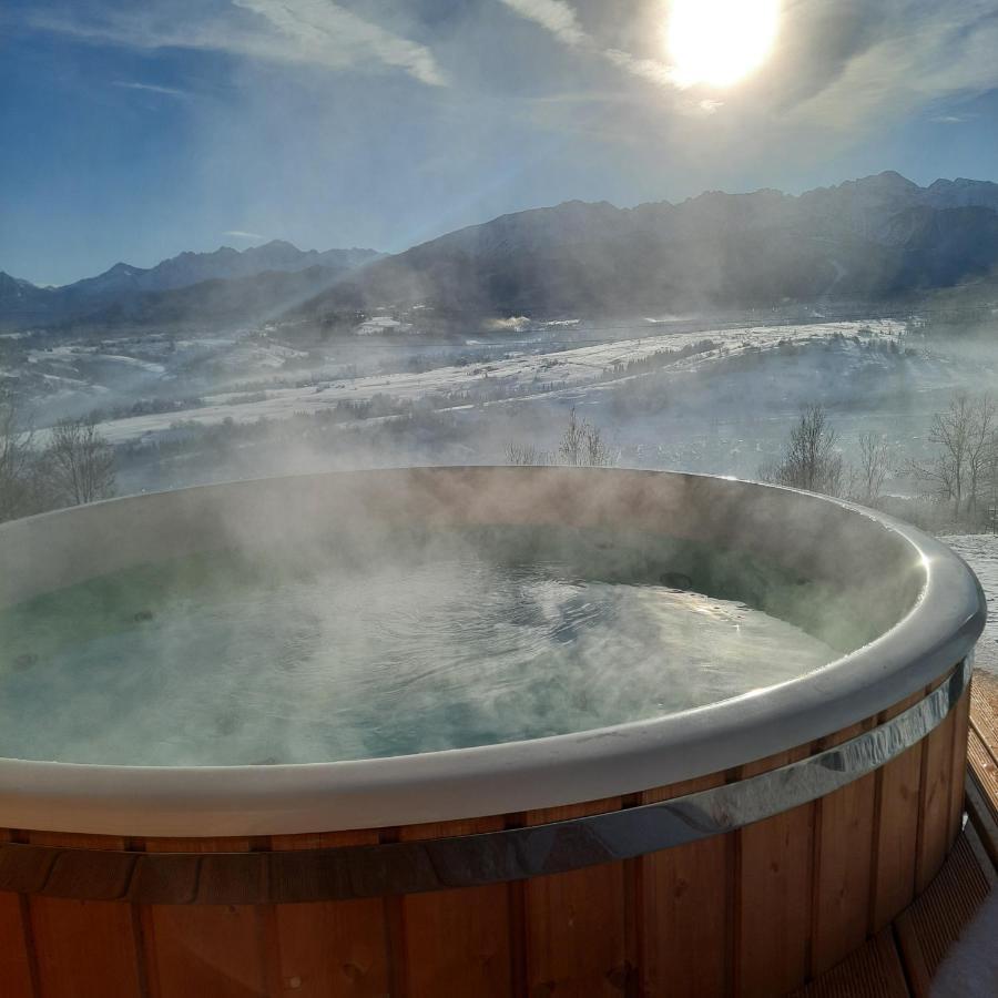 זאוב Domki Widokowe Wooden Luxury Chalet & Jacuzzi מראה חיצוני תמונה