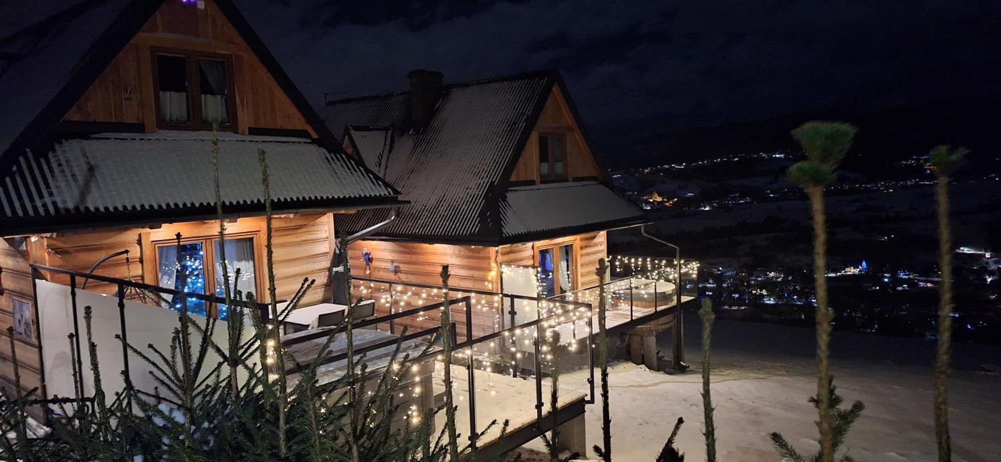 זאוב Domki Widokowe Wooden Luxury Chalet & Jacuzzi מראה חיצוני תמונה