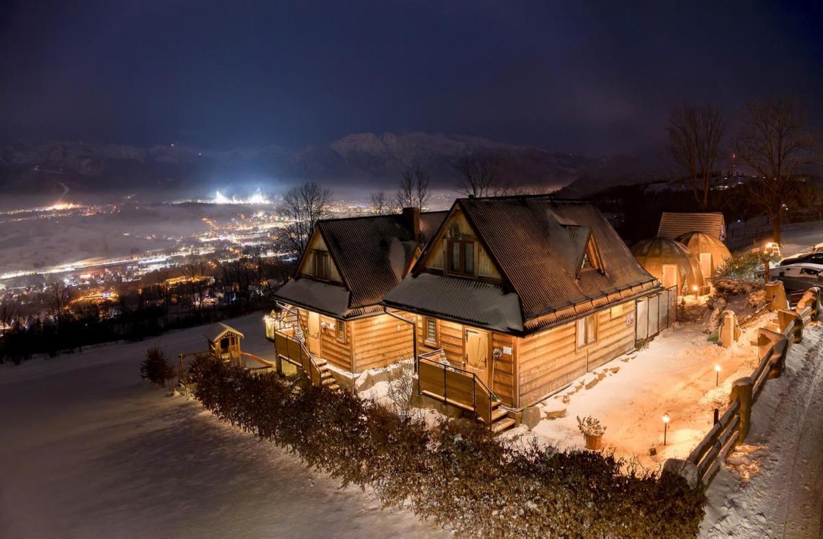 זאוב Domki Widokowe Wooden Luxury Chalet & Jacuzzi מראה חיצוני תמונה